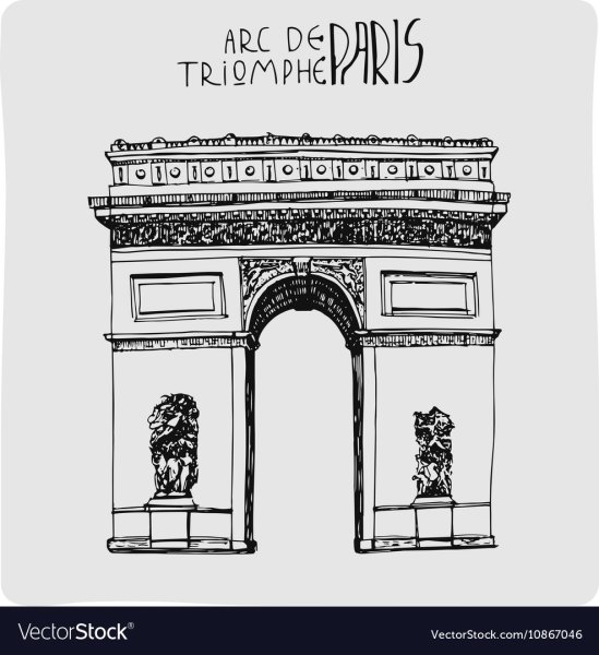 Триумфальная арка Париж вектор