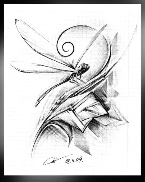 Абстракция карандашом