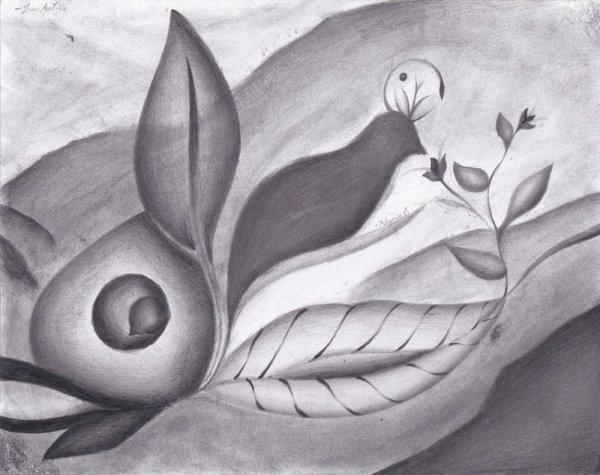 Абстракция карандашом