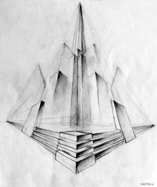 Красивая абстракция карандашом