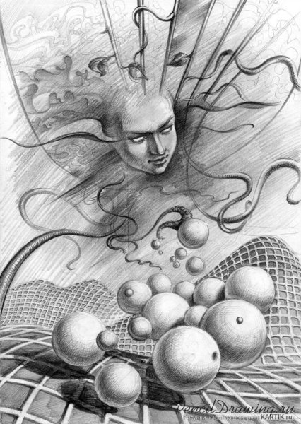 Абстракция карандашом композиция