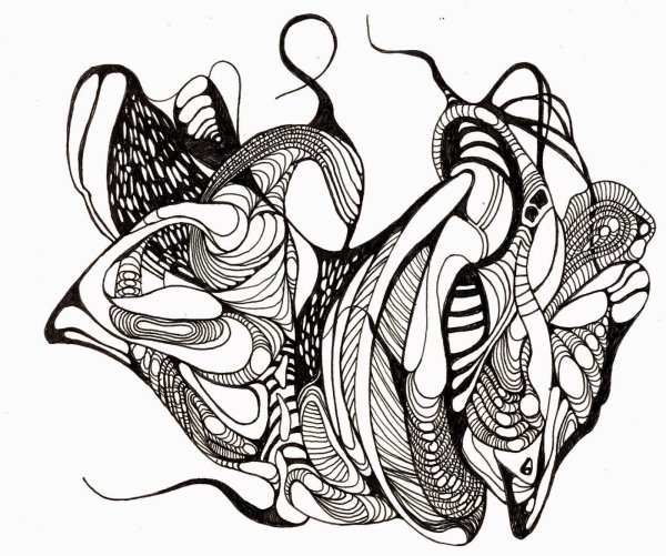 Узоры цветными карандашами