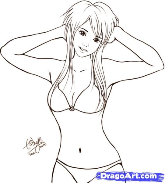 Аниме девушки в купальниках