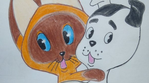 Котенок Гав и шарик