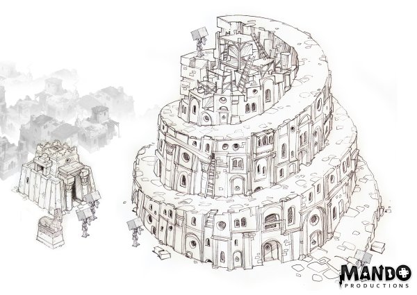 Вавилонская башня рисунок