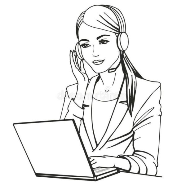 Раскраска офисный работник