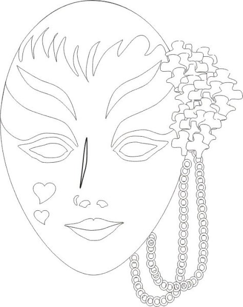 Карнавальные маски раскраски для детей