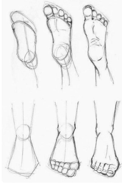 Уроки рисования ног