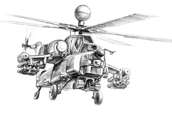 Ми-28 вертолёт рисунок