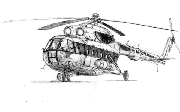 Вертолет ми 8 рисунок