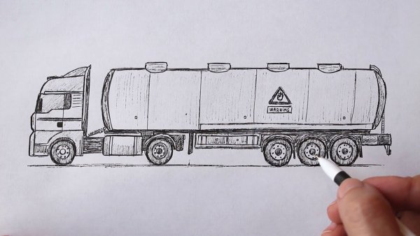 КАМАЗ 4310 карандашом