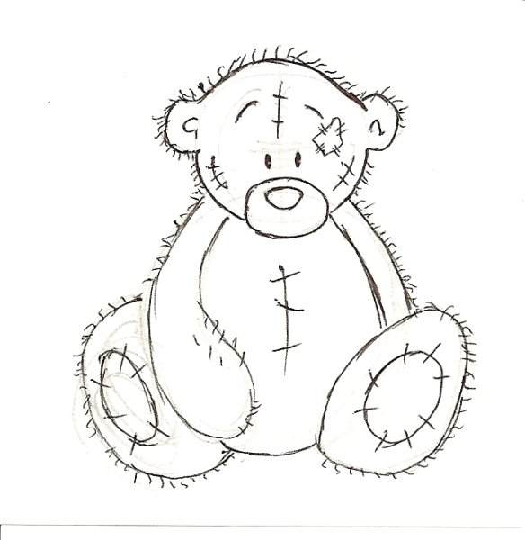 Рисунок медвежонка для срисовки