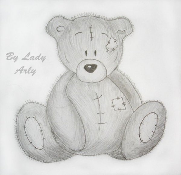 Мишка рисунок карандашом