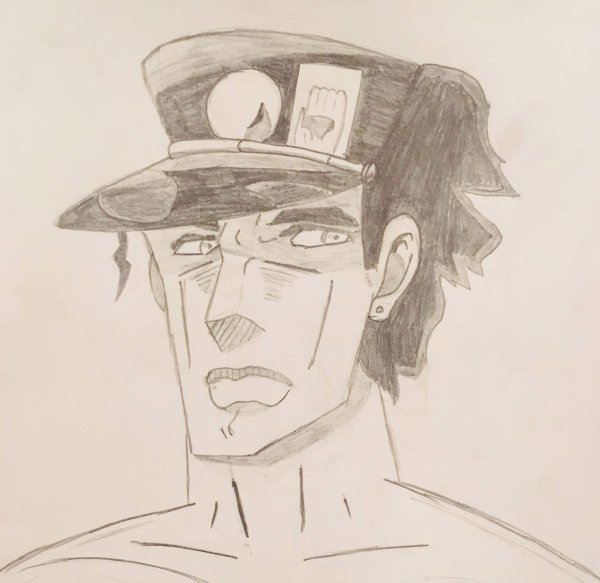 Джотаро Куджо черно белый