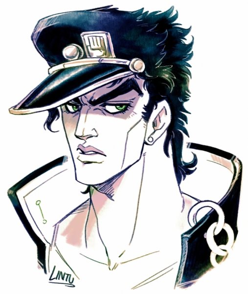 Джотаро Куджо в полный рост раскраска