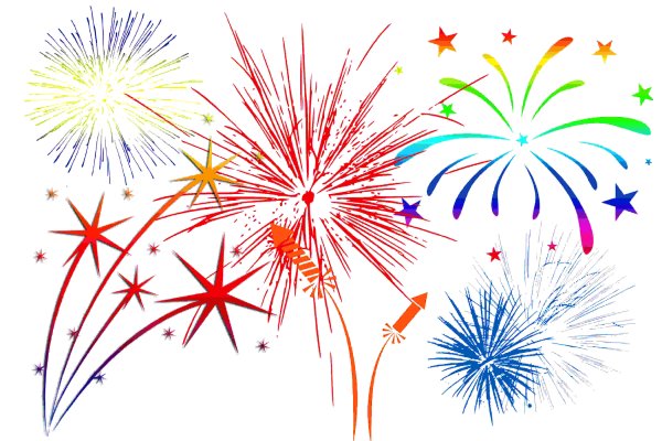 Рисование салюта карандашами для детей