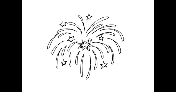 Салют раскраска