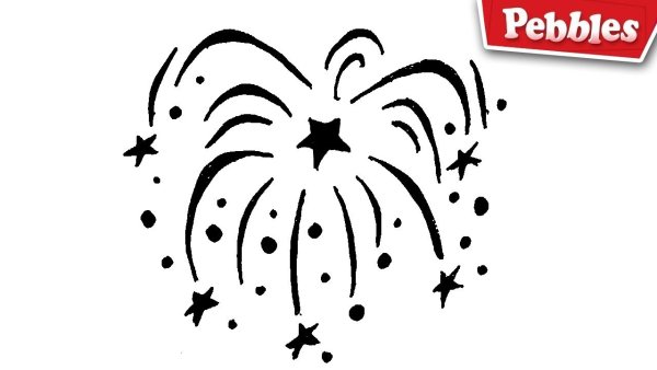 Салют раскраска