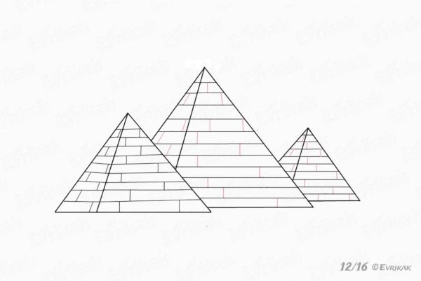 Пирамида Хеопса в Египте рисунок