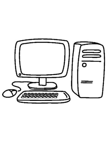 Компьютер рисунок карандашом