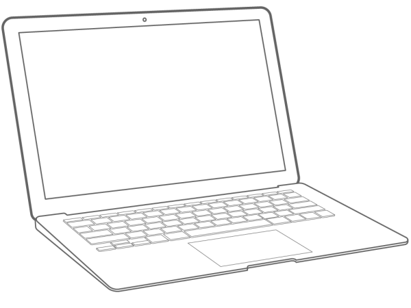 Нарисованный ноутбук