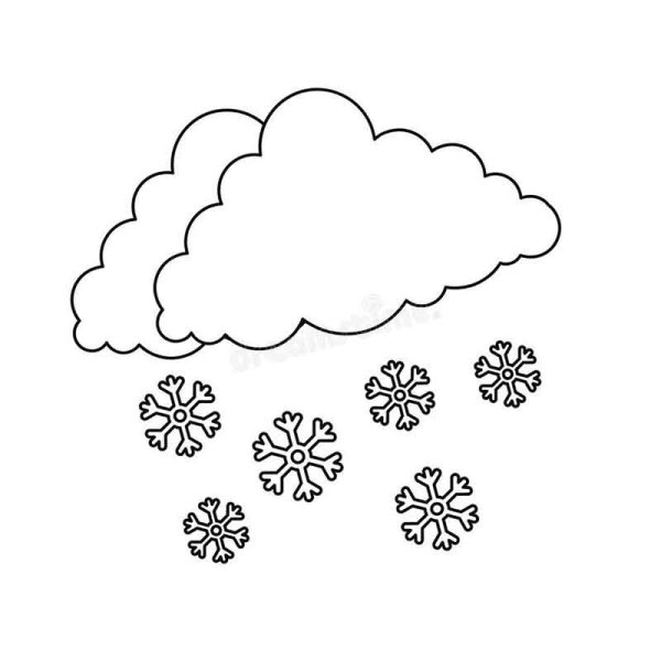 Снегопад раскраска