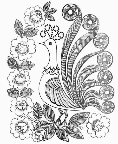 Хохлома птица