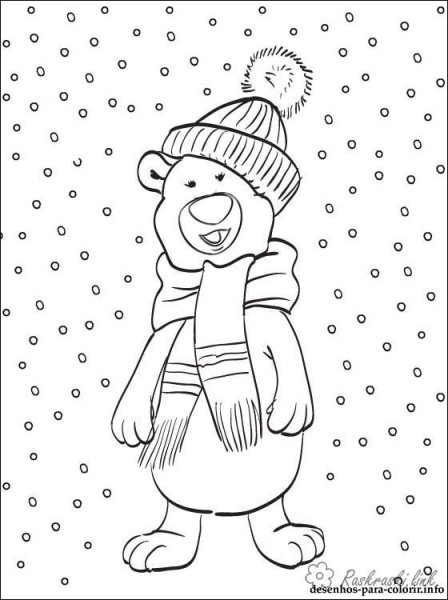 Снегопад раскраска