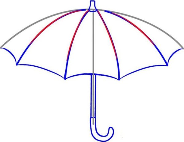 Рисование зонтик