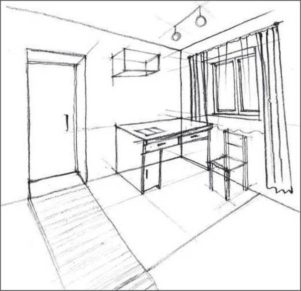 Перспектива вид сбоку