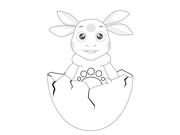 Персонажи из мультика Лунтик для срисовки