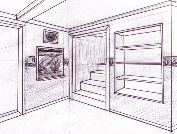 Угловая перспектива рисунок