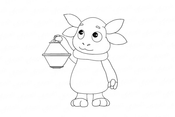 Лунтик раскраска для детей