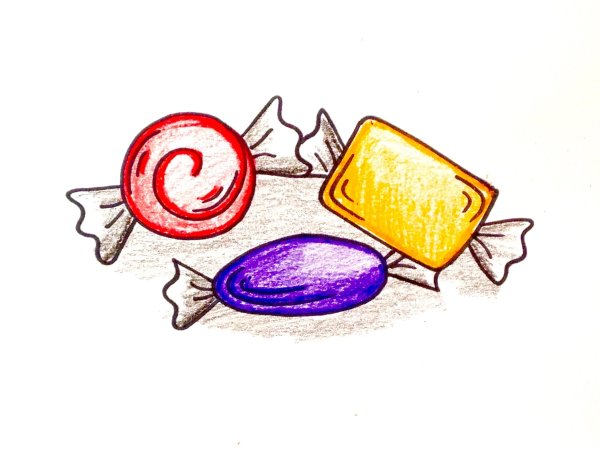 Конфетка раскраска для детей