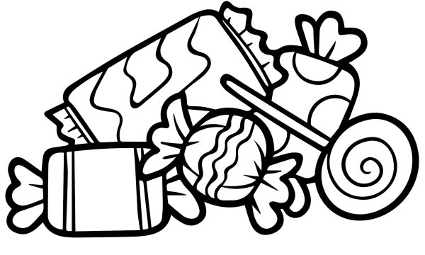 Конфета для раскрашивания 6 лет