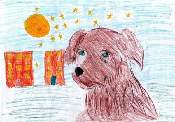 Каштанка нарисовать