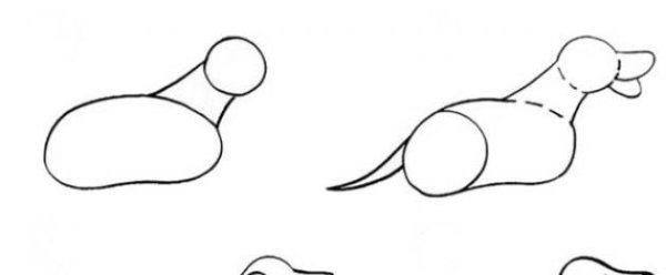 Нарисовать Каштанку поэтапно