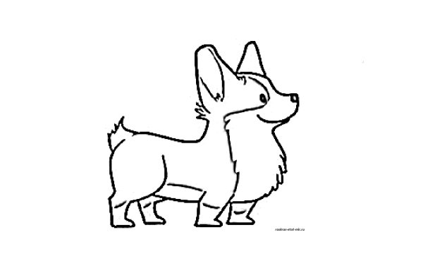 Каштанка рисунок карандашом