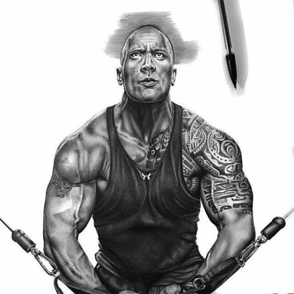 Дуэйн скала Джонсон рисунок