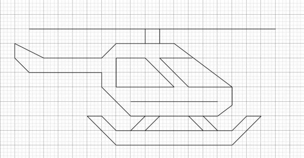 Чертежи в тетради в клеточку