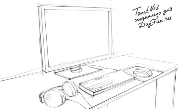 Рисунок ПК карандашом