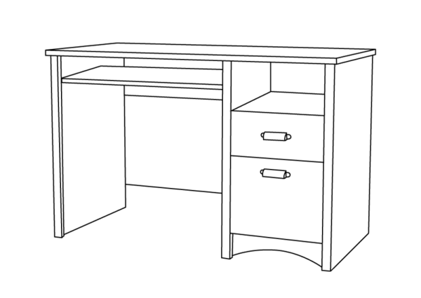 Письменный стол раскраска