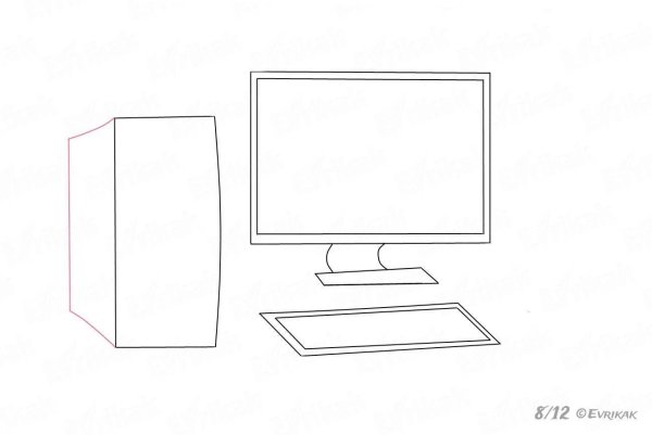 Компьютер зарисовка