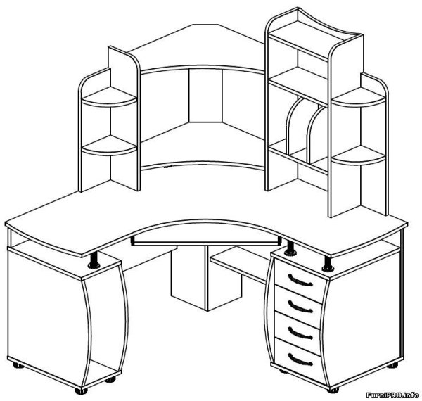 Угловой стол 1400х1400