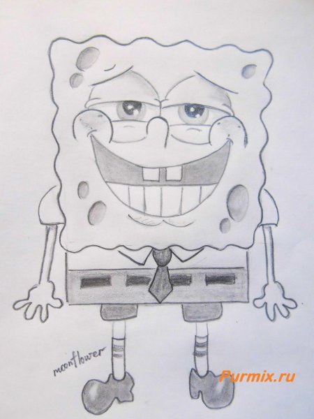 Спанч Боб раскраска лицо