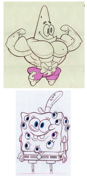 Губка Боб с крабсбургером раскраска