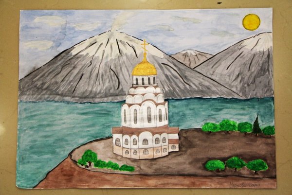 Дагестанская Церковь рисунок