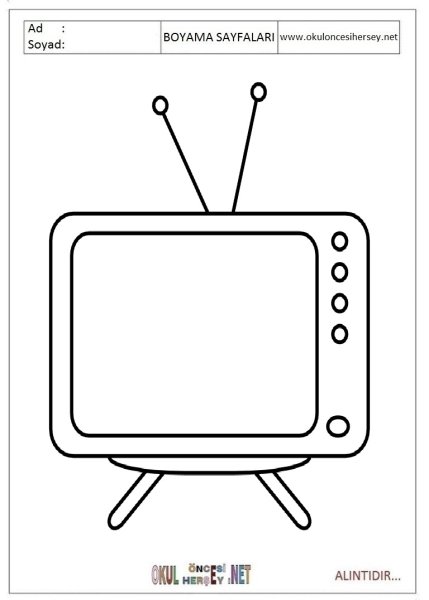Раскраски для мальчиков телевизор