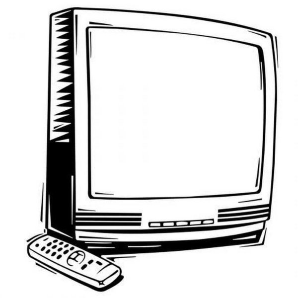 Раскраска телевизор