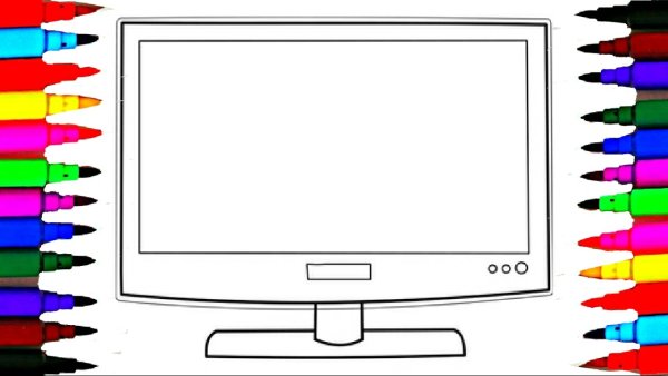 Раскраска телевизор